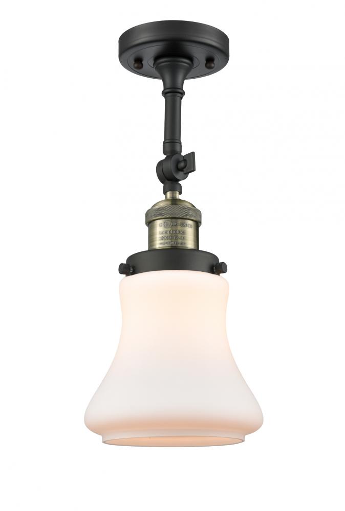 Bellmont - 1 Light - 6 inch - Black Antique Brass - Adjustable Semi-Flush Mount
