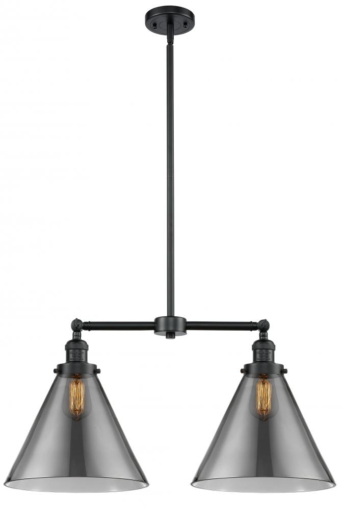 Cone - 2 Light - 21 inch - Oil Rubbed Bronze - Stem Hung - Adjustable Island Light