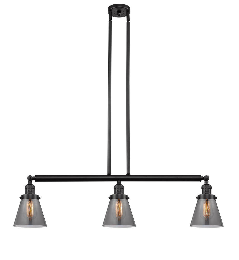 Cone - 3 Light - 39 inch - Oil Rubbed Bronze - Stem Hung - Adjustable Island Light