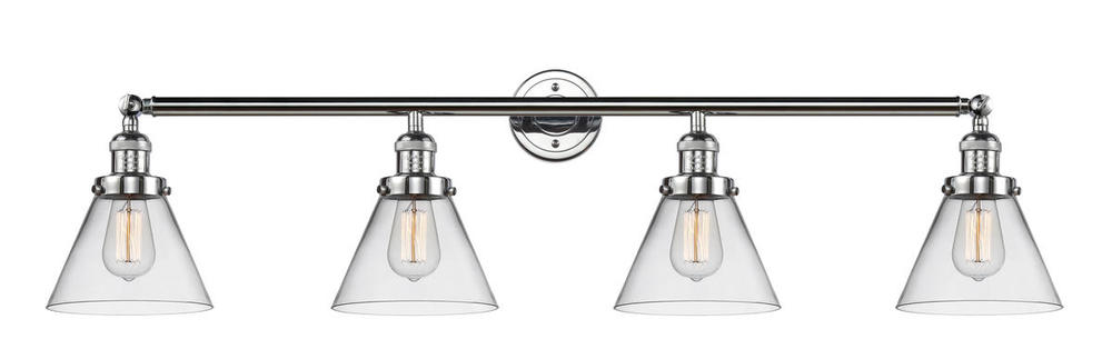 Cone - 4 Light - 44 inch - Polished Chrome - Adjustable Bath Vanity Light