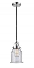 Innovations Lighting 201C-PC-G184-LED - Canton - 1 Light - 6 inch - Polished Chrome - Cord hung - Mini Pendant