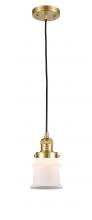 Innovations Lighting 201C-SG-G181S-LED - Canton - 1 Light - 5 inch - Satin Gold - Cord hung - Mini Pendant