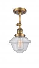 Innovations Lighting 201F-BB-G534-LED - Oxford - 1 Light - 7 inch - Brushed Brass - Adjustable Semi-Flush Mount
