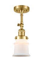 Innovations Lighting 201F-SG-G181S-LED - Canton - 1 Light - 5 inch - Satin Gold - Adjustable Semi-Flush Mount