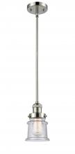 Innovations Lighting 201S-PN-G184S-LED - Canton - 1 Light - 5 inch - Polished Nickel - Stem Hung - Mini Pendant