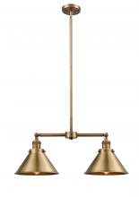 Innovations Lighting 209-BB-M10-BB-LED - Briarcliff - 2 Light - 21 inch - Brushed Brass - Stem Hung - Adjustable Island Light