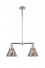 Innovations Lighting 209-PN-G43 - Cone - 2 Light - 21 inch - Polished Nickel - Stem Hung - Adjustable Island Light