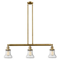 Innovations Lighting 213-BB-G194-LED - Bellmont - 3 Light - 39 inch - Brushed Brass - Stem Hung - Adjustable Island Light