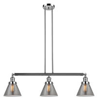 Innovations Lighting 213-PN-G43-LED - Cone - 3 Light - 40 inch - Polished Nickel - Stem Hung - Adjustable Island Light