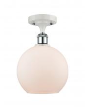 Innovations Lighting 516-1C-WPC-G121-8 - Athens - 1 Light - 8 inch - White Polished Chrome - Semi-Flush Mount